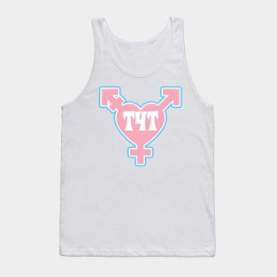 T4T Transgender symbol- Pink 3D  - Valentines Trans Pride Tank Top